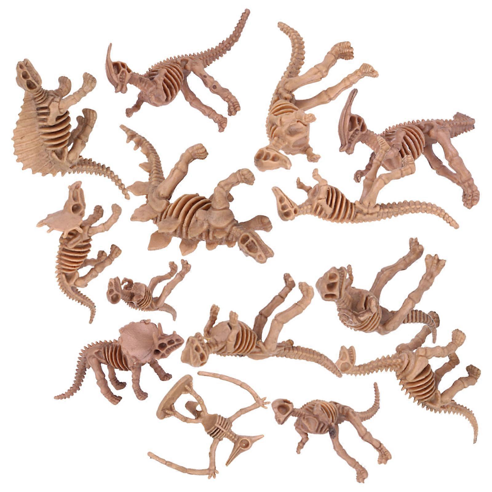Dinosaur Skeleton Model Simulation Toy for Decor with 12Pcs Set