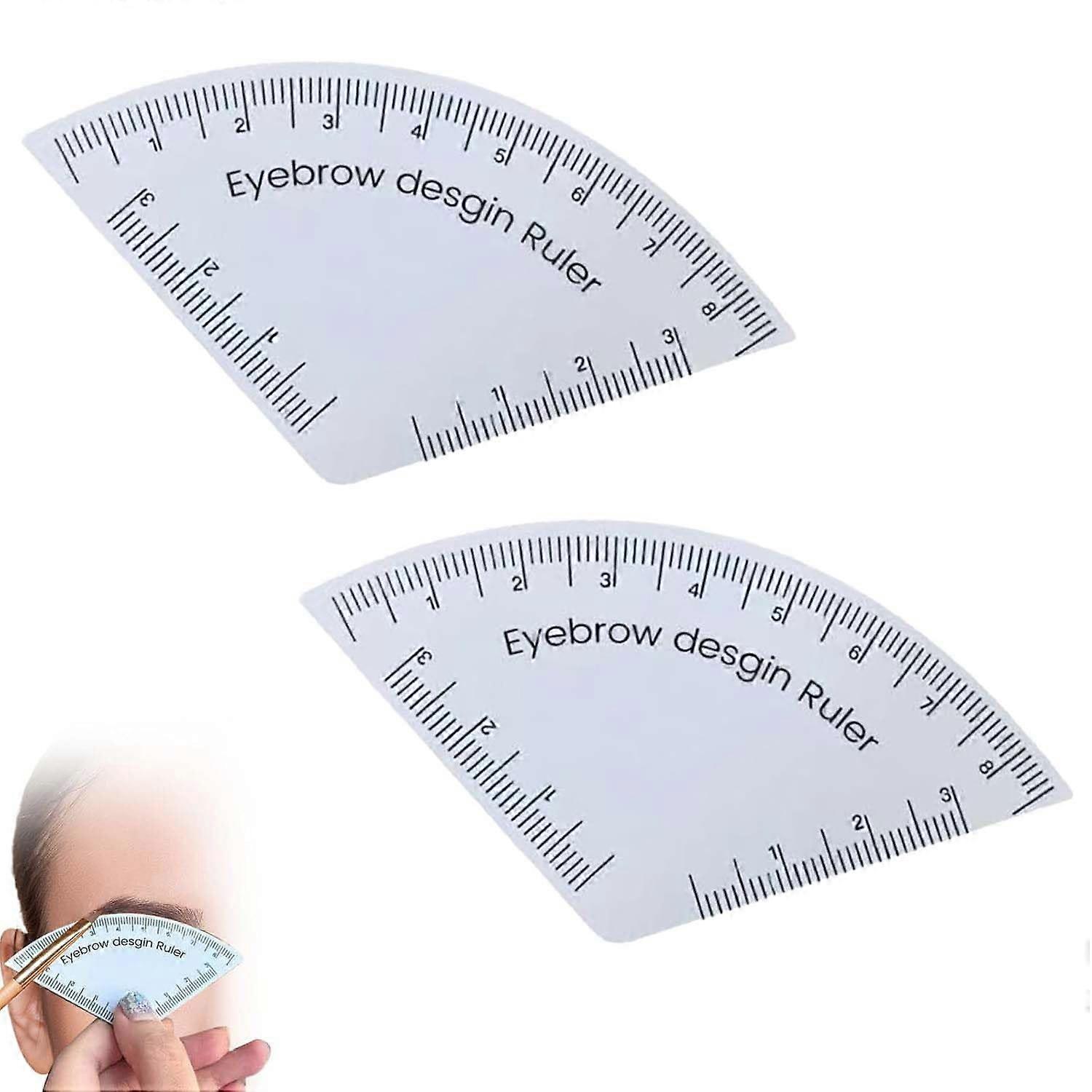 4Pcs Eyebrow Mapping Ruler Set for Precise Brow Symmetry, Reusable Microblading Shaping Guide