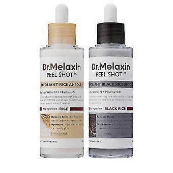 Dr.Melaxin PEEL SHOT GLOW EXFOLIANT RICE AMPOULE (WHITE RICE/BLACK RICE) 80ml