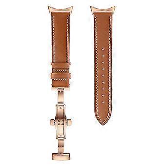 Bracelet de rechange en cuir véritable avec boucle papillon pour Google Pixel Watch 3 41 mm/Watch 2/Pixel Watch