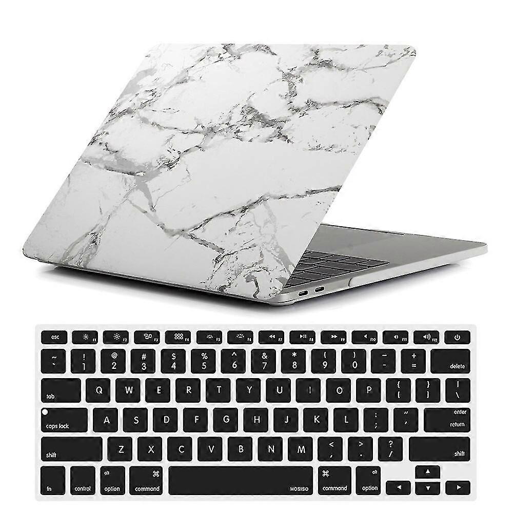 Capa com padrão de mármore branco para Macbook Pro 15 polegadas Retina A1398 25-26