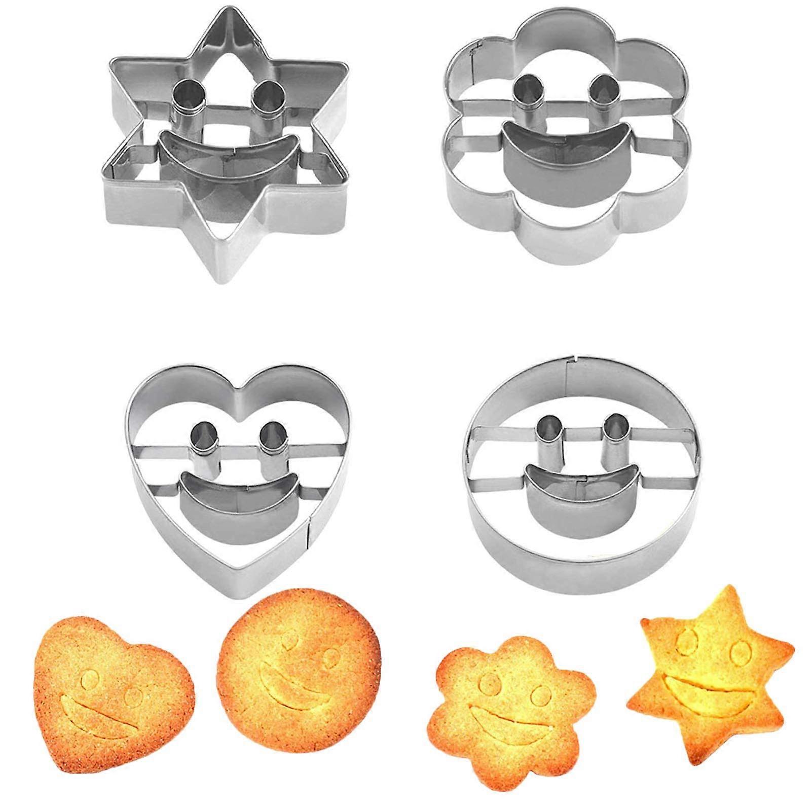 Stainless Steel Cookie Cutters Set with Sharp Edge and Storage Tin for Biscuits and Baking