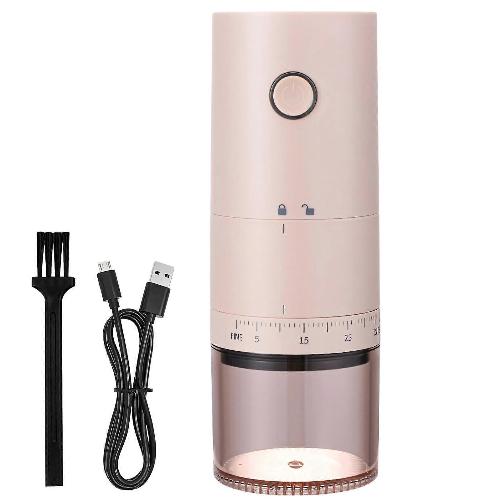 USB Rechargeable Coffee Grinder with Precision Ceramic Burrs, Adjustable Grind Settings, Quiet Operation