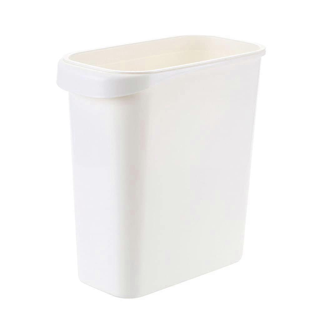 8L Narrow Kitchen Trash Can with SpaceSaving Slim Design and Secure Bag Pressure Ring