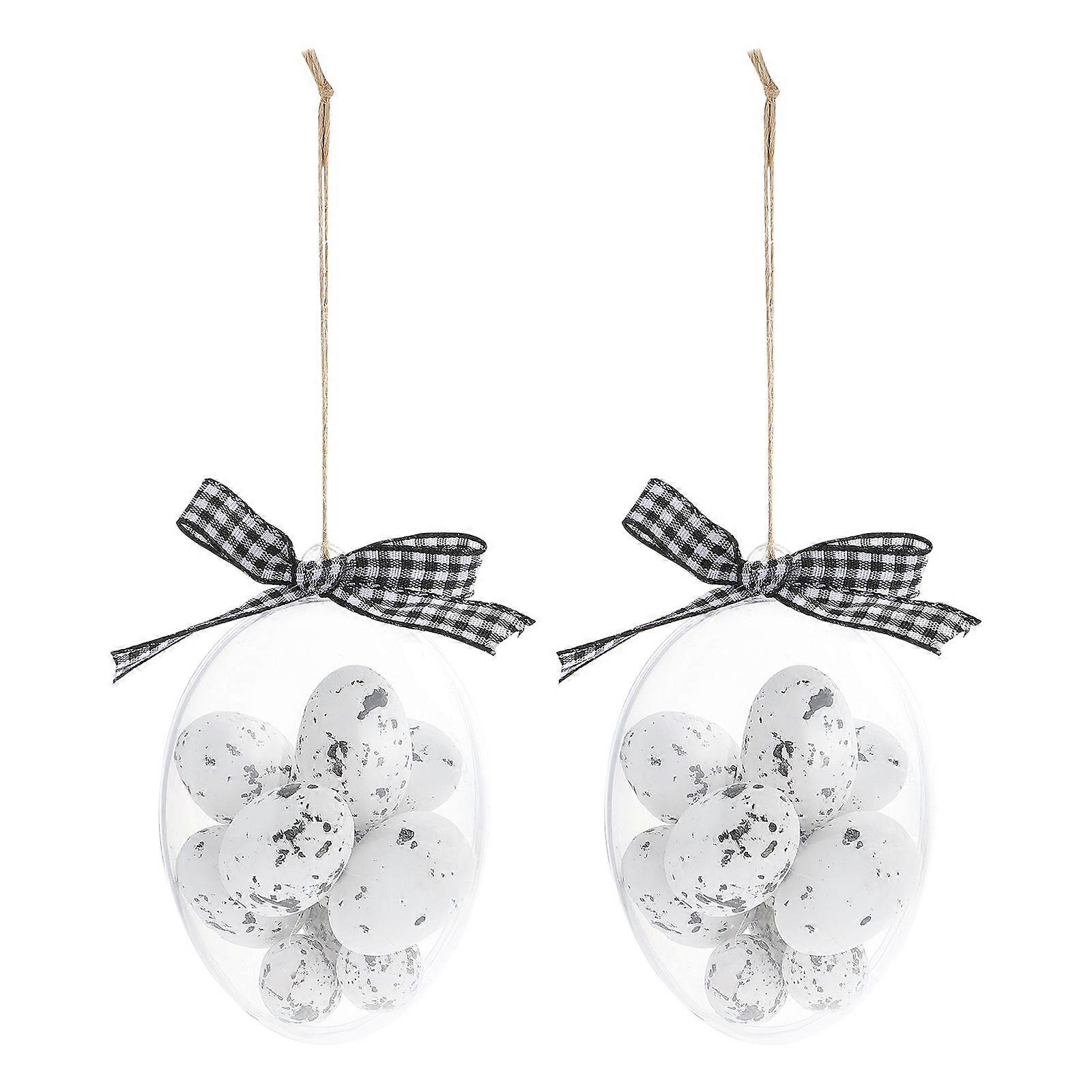 2pcs Easter Eggs Plaything Hanging Egg Decor Party Adornments for Easter