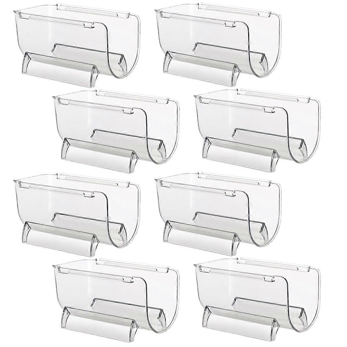 8pcs Clear Acrylic Stackable Wine Bottle Holder for Countertop or Desktop Bar Storage Organizer