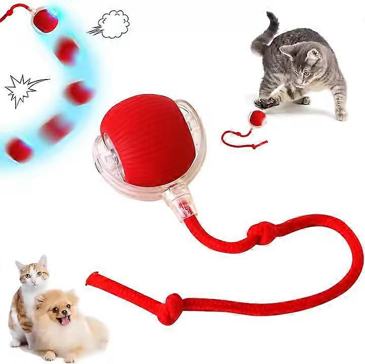 Interactive Cat Toy Ball with Smart Motion Sensor, USB Rechargeable, 360° Rotating Mouse Design