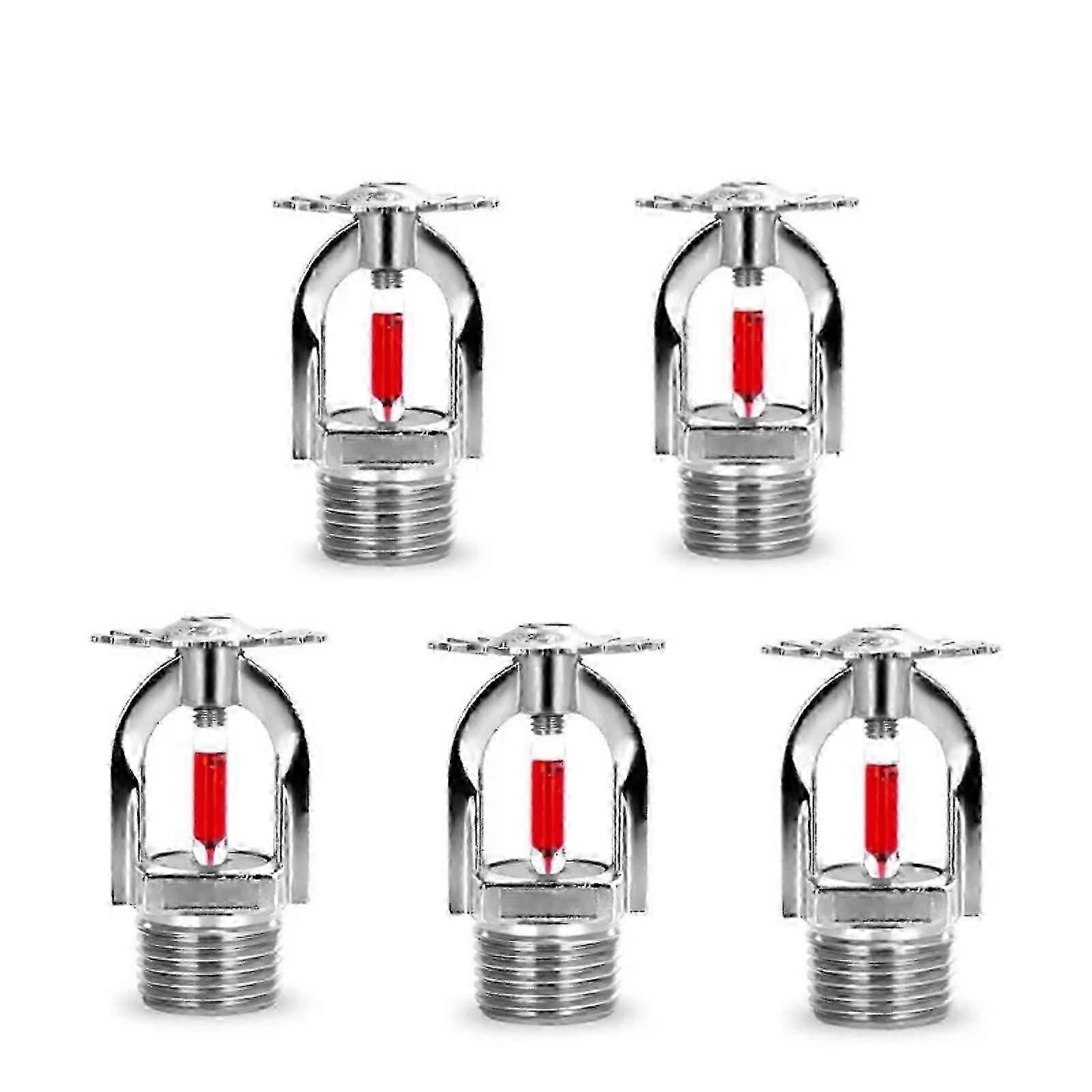 Fire Sprinkler Head 5Pack 68/155 Automatic Temperature Trigger Glass Bulb for Fire Sprinkler System (DN15Pendent) SH