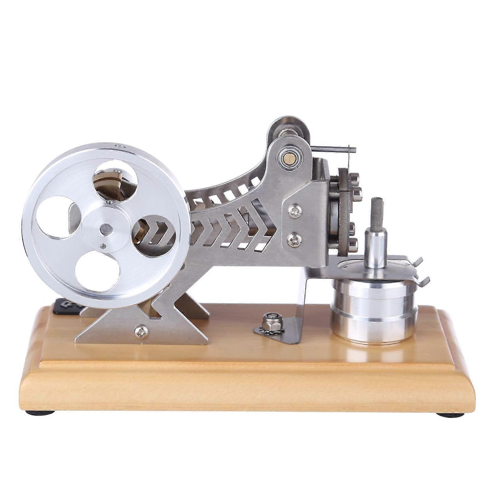 Stirling Engine Model Kit with Durable Wood Base, DIY Assembly Educational STEM Toy for Physics Learning