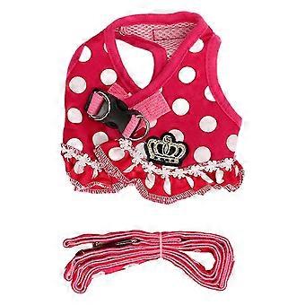 2025 Dog Harness Leash Adjustable Escape Proof Breathable Safe Dots Design Puppy Vest Belt for Walking Training