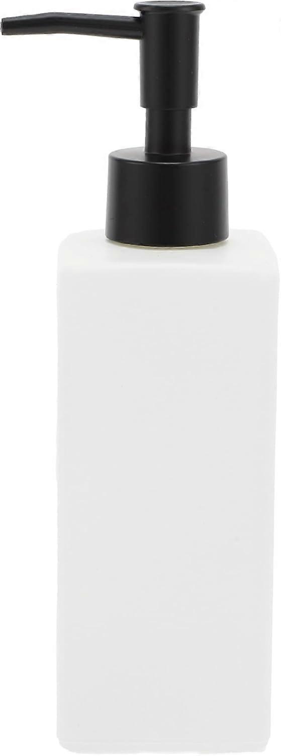 Soap Dispenser with Elegant DualTone Square Design, Refillable Pump for Kitchen and Bathroom 350ml