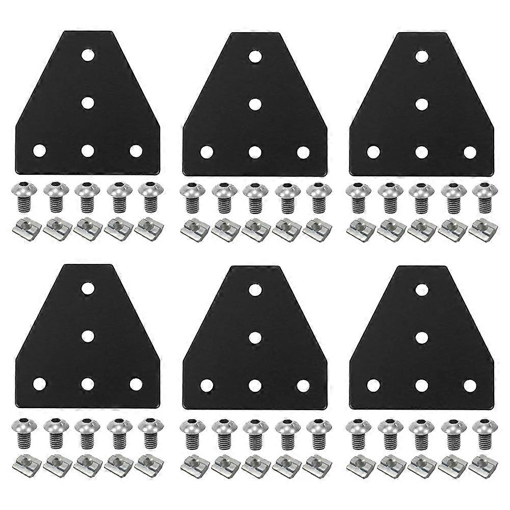 6Pcs 4040 Series Aluminum Corner Bracket T-Shape Connector with Hardware Kit for DIY Projects