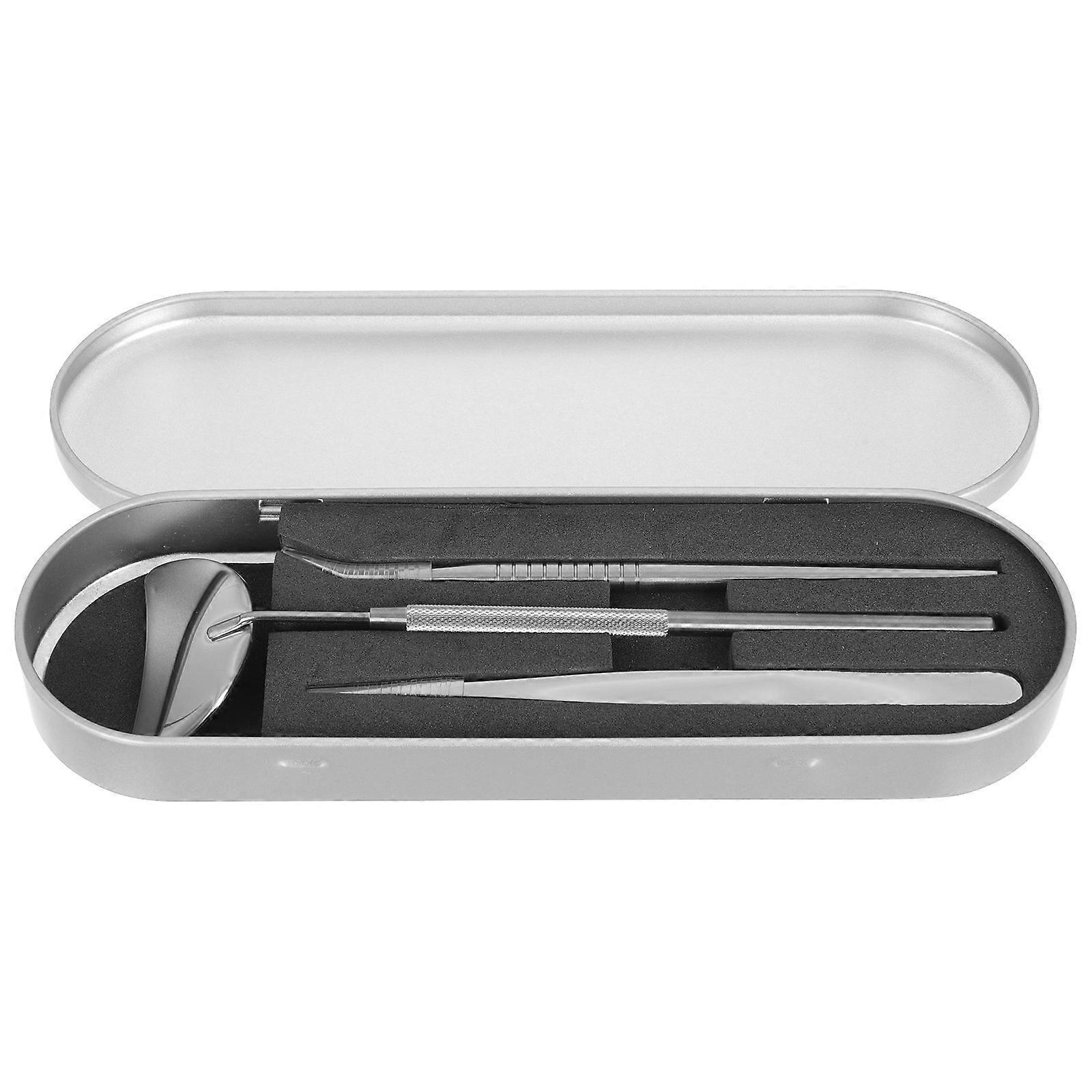 Silver Eyelash Grafted Tweezers for Salon Lash Extension Use 2Sets