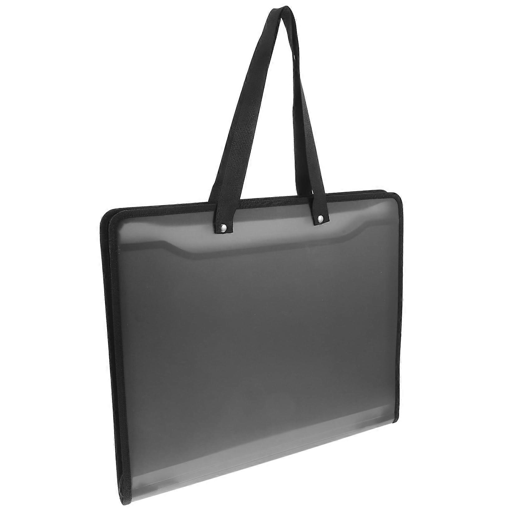 Art Portfolio Case with Buckle Closure, WaterResistant Plastic Folder for Artwork and Document Storage