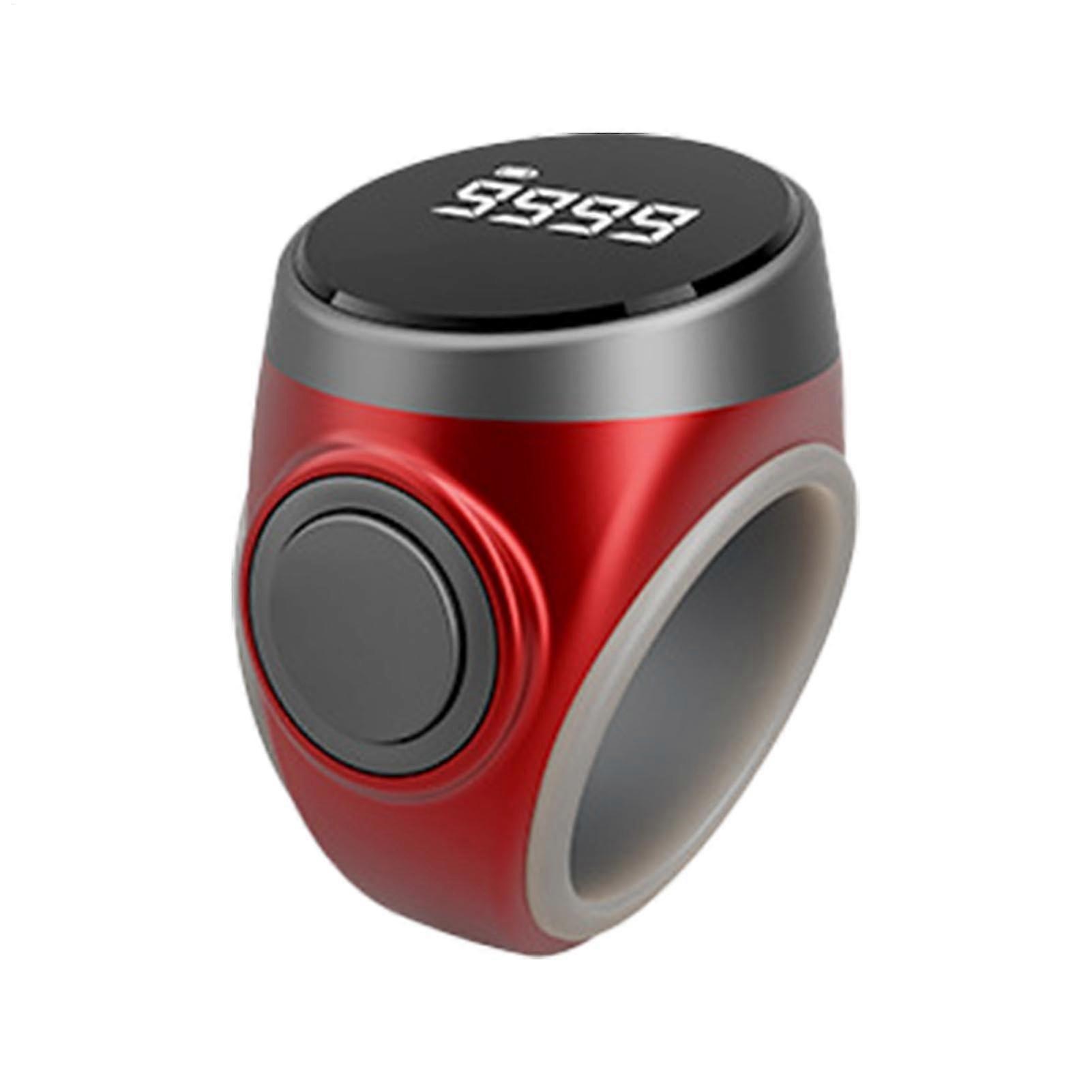 Rechargeable Digital Finger Counter with Large Display, 4 Digit Electronic Tally Clicker Ring for Prayer