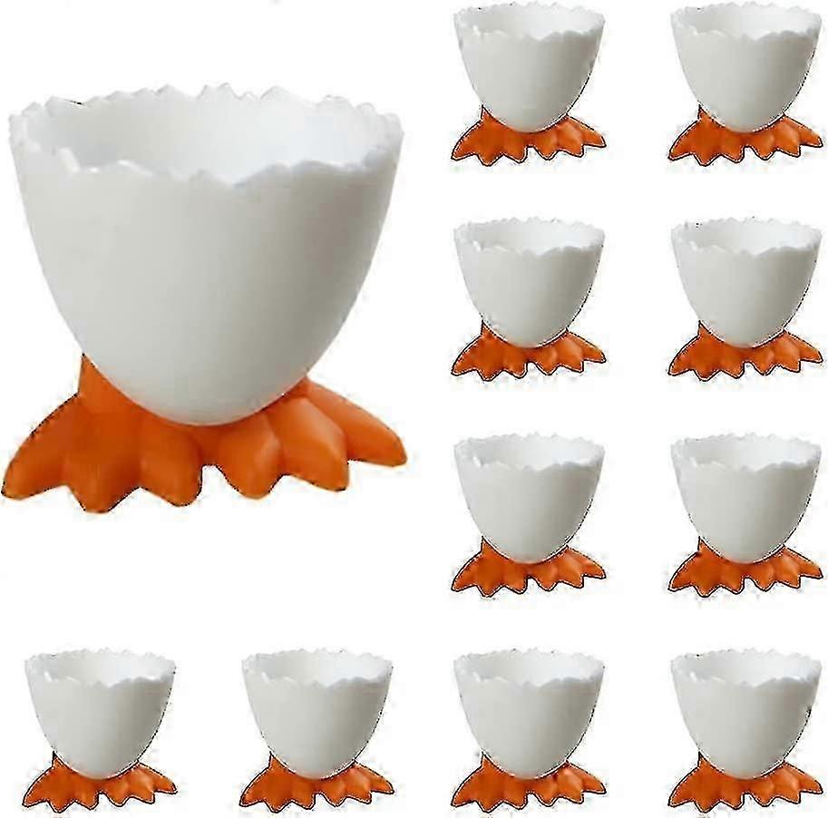 11 Piece Soft & Hard Boiled Egg Holders Set with Cartoon Design for Breakfast