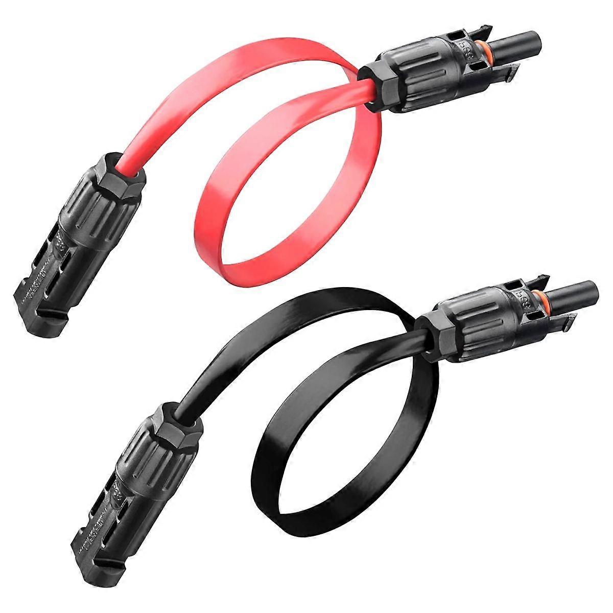 65cm/26IN/2.17ft 12AWG Flat Solar Panel Cable Window Balcony PV Flat Wire for Protable Power Station