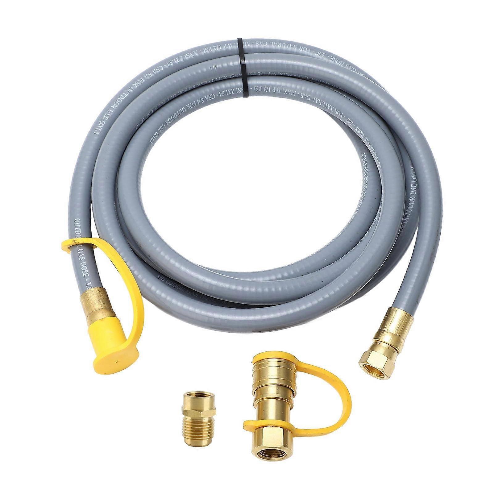 12FT RV Propane Hose Extension with Quick Connect, Three Layer Rubber, WeatherResistant for Outdoor Cooking