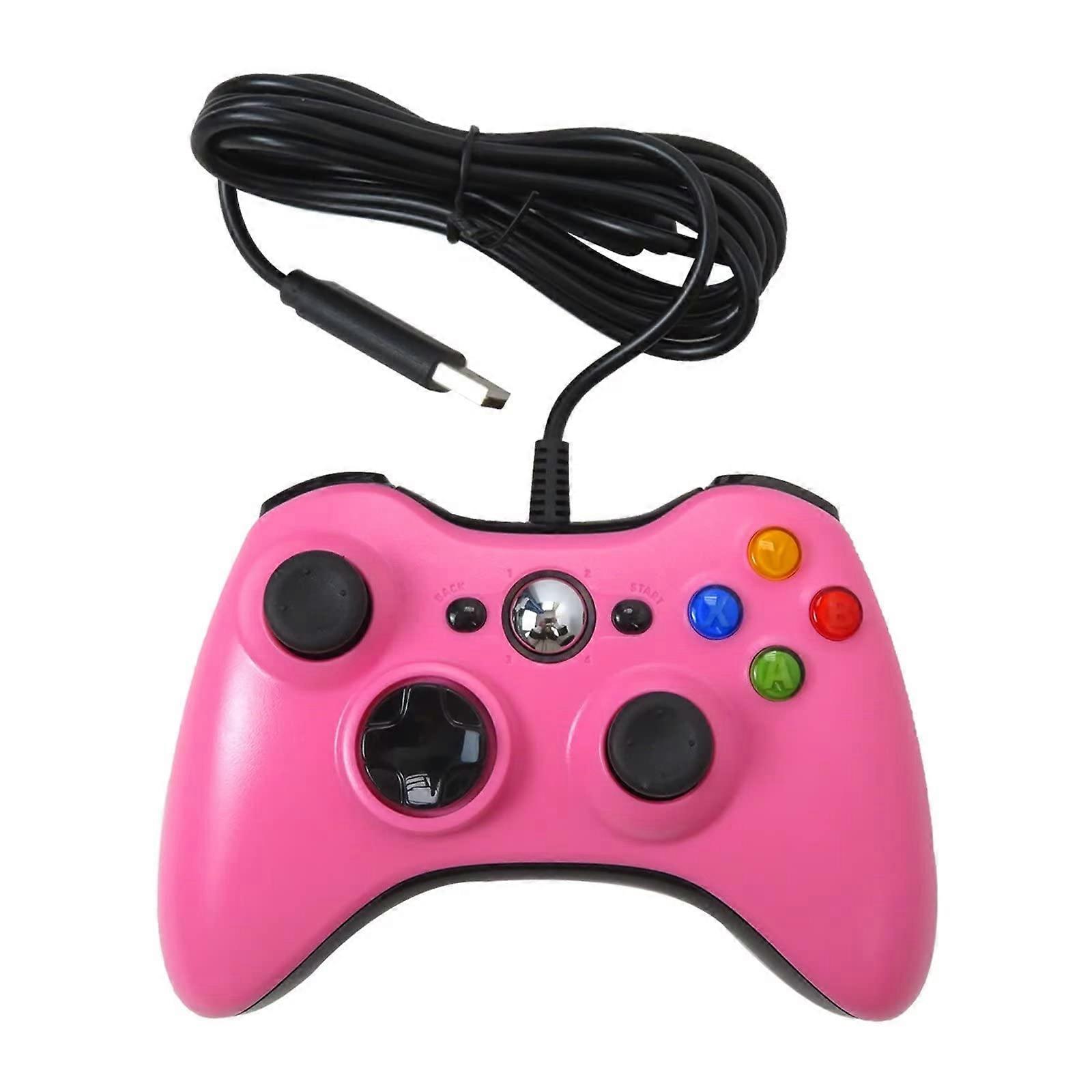 Pink Wired Controller Replacement USB Gamepad for Xbox 360 and PC Windows 10/8/7 Gaming