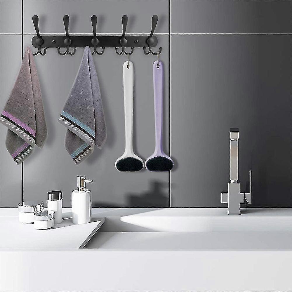 Coat Rack Wall Mount Long 5 Coat Hooks