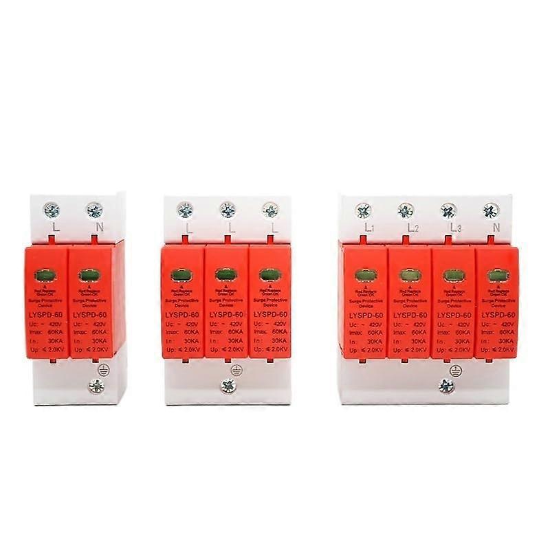 4P 385V Surge Protector 3060kA Three Phase Four Wire SPD Device with  Surge Capacity