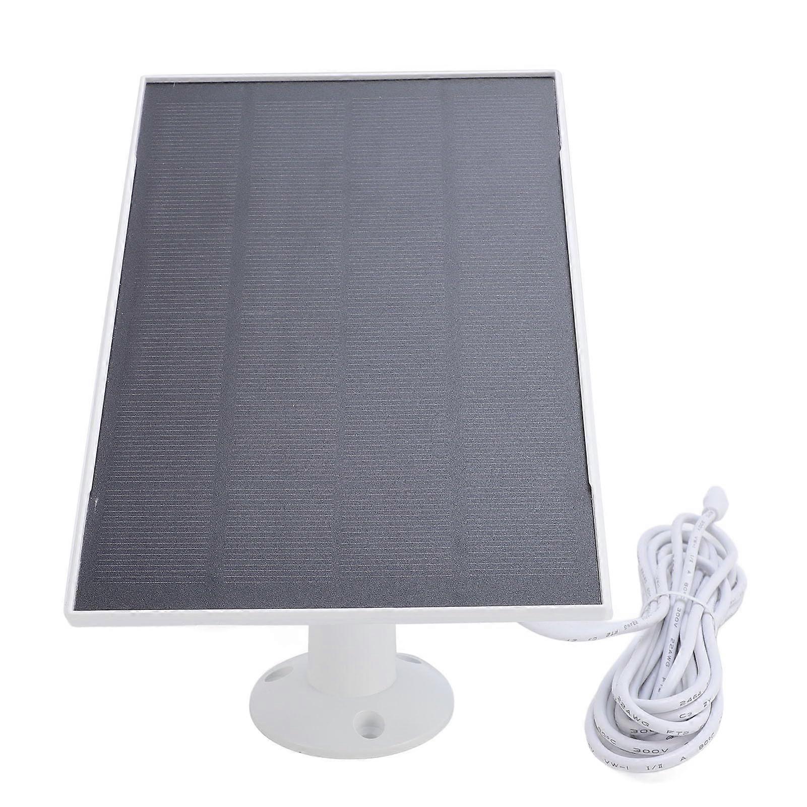 Solar Panel for Security Camera 8W IP66 Waterproof with Micro USB and Type C, 9.84ft Cable