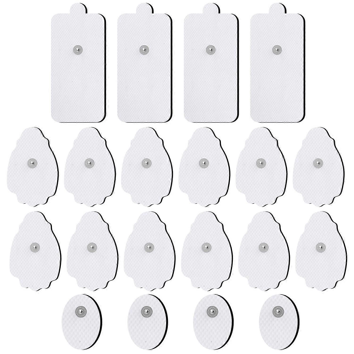 20 Electrode Pads,for 3.5mm Snap Connector, Small Medium Large Pads