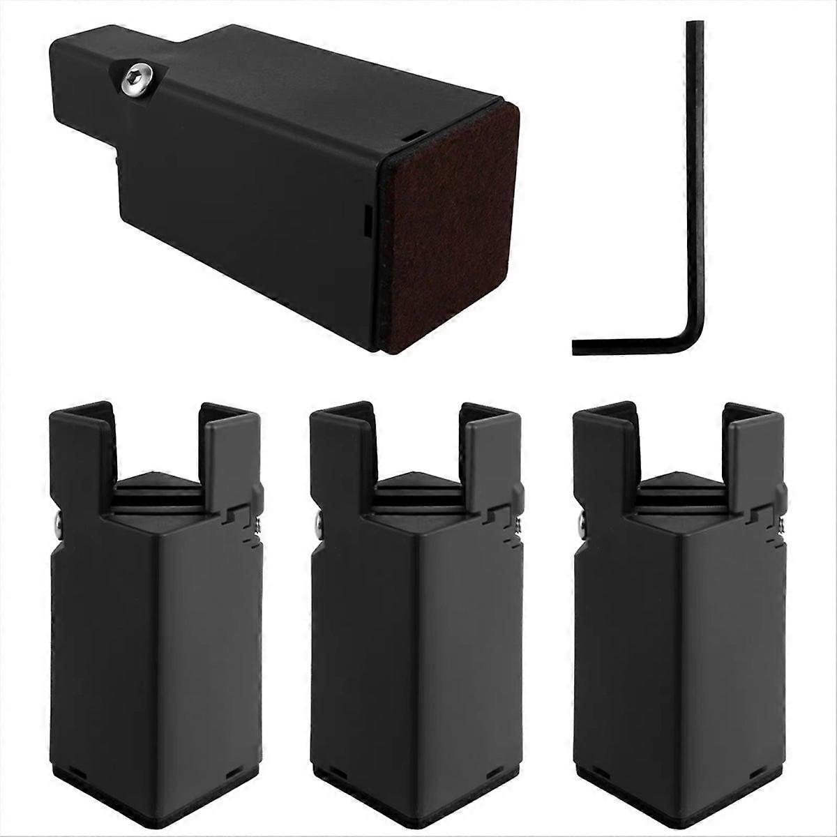 Adjustable Furniture Risers 4Pcs - Heavy Duty Screw Clamp Elevators