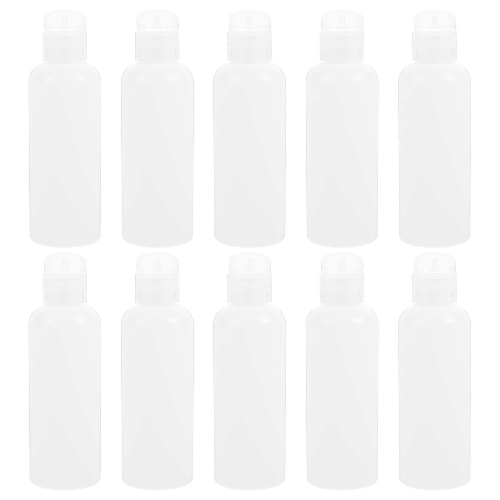 Flip-Open Bottles Plastic Empty Bottles for Storage 100Pcs Set