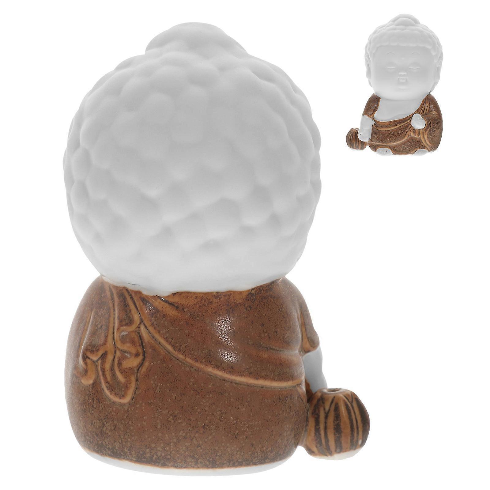 5Pcs Incense Stick Holder Ceramic Buddha Designed for Home Decor