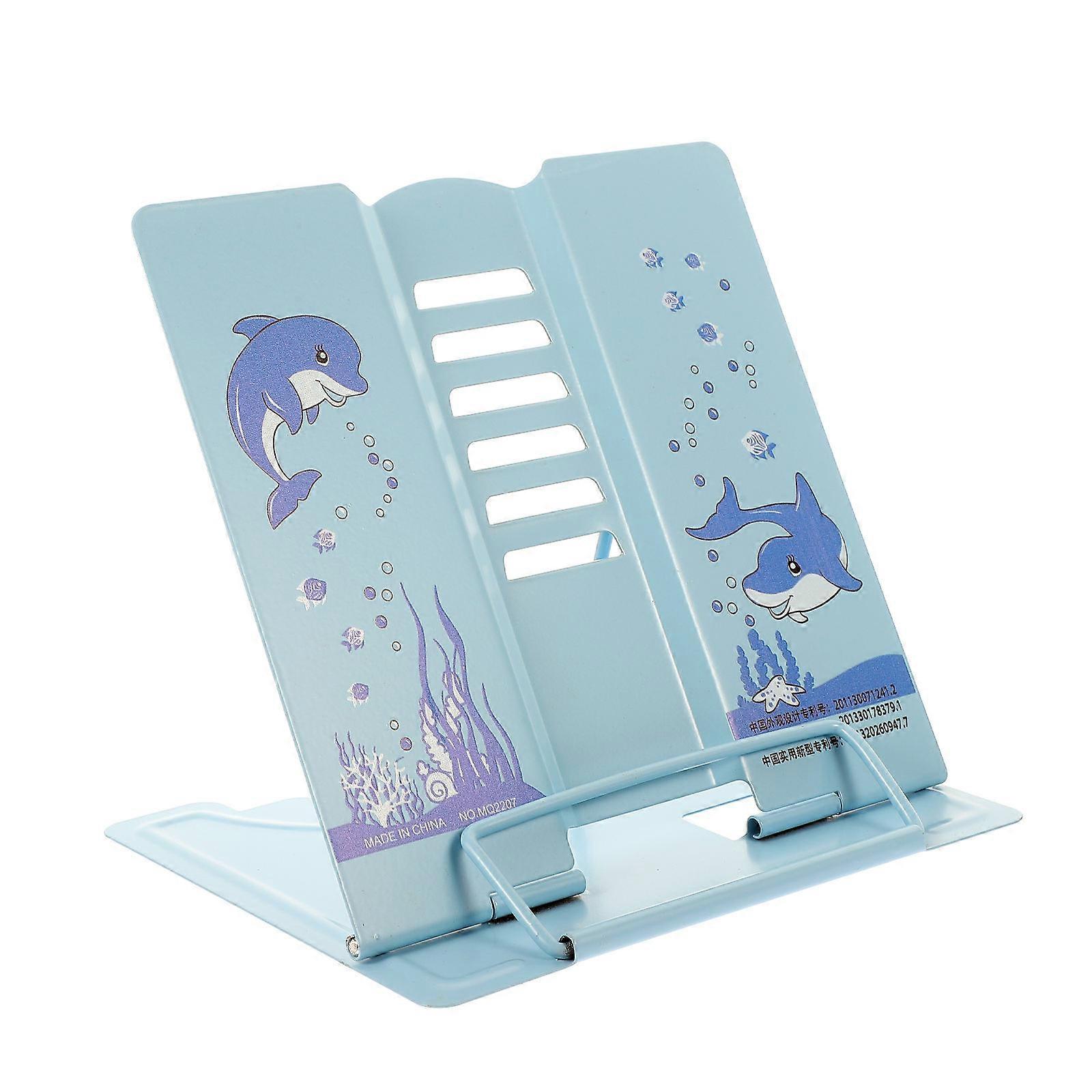 Book Stand for Reading Adjustable Desktop Reading Rack 5Pcs Set in Blue