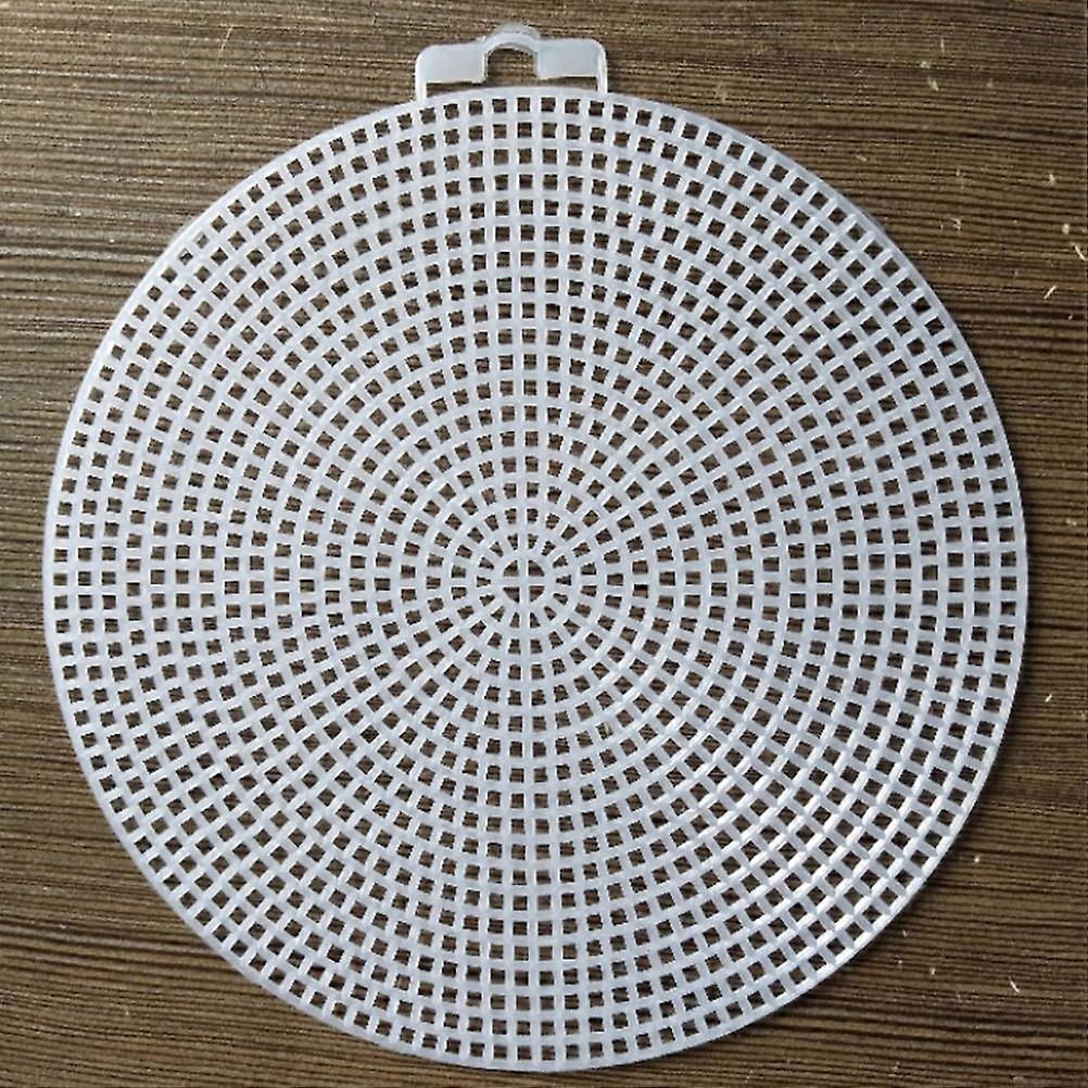 Plastic Mesh Board DIY Handmade Use Round Shape 12Pcs Embroidered Canvas
