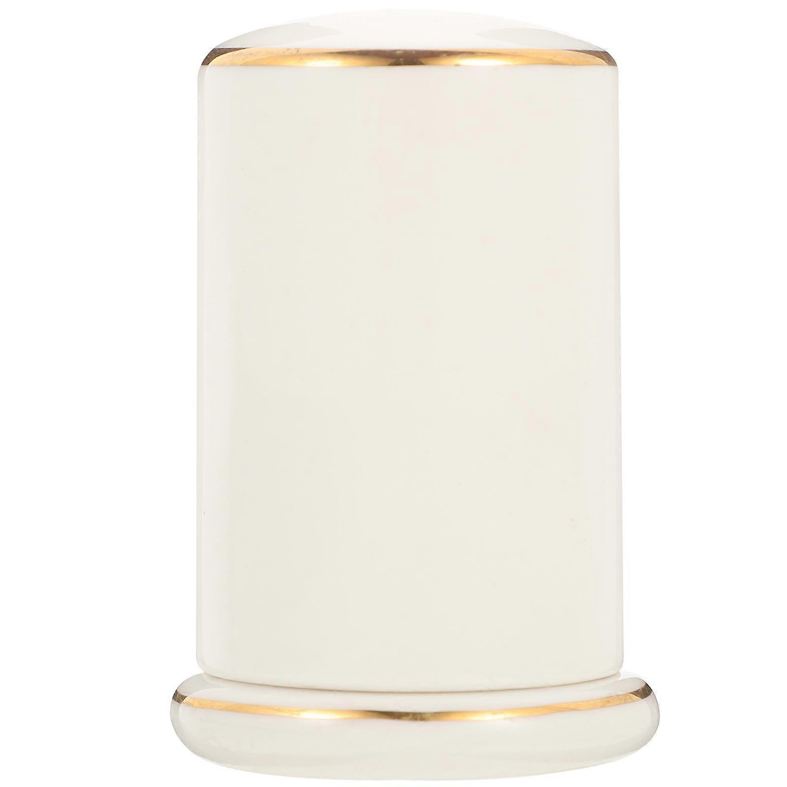 Ceramic Toothpick Holder Household Toothpick Container for Storage White