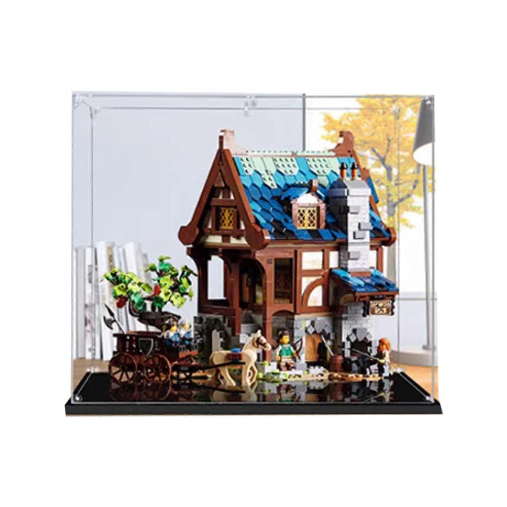 Acrylic Display Case for  21325 Medieval Blacksmith, Dustproof UV Protection Clear Box