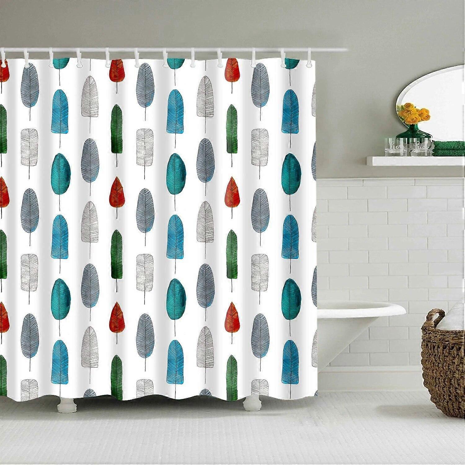 Rideau de douche imperméable avec crochets, style 2139