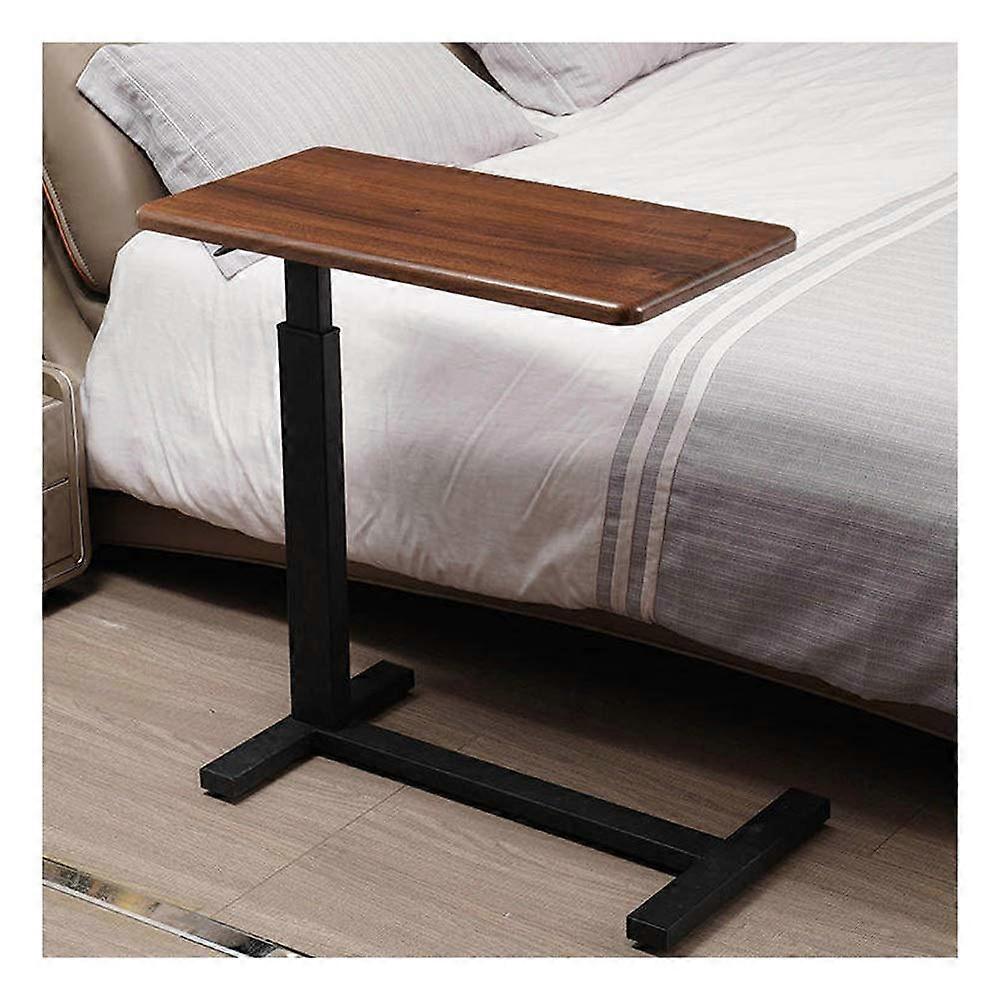 Overbed Table Height Adjustable 6791cm with Wheels, Solid Wood  for Bed and Sofa Use