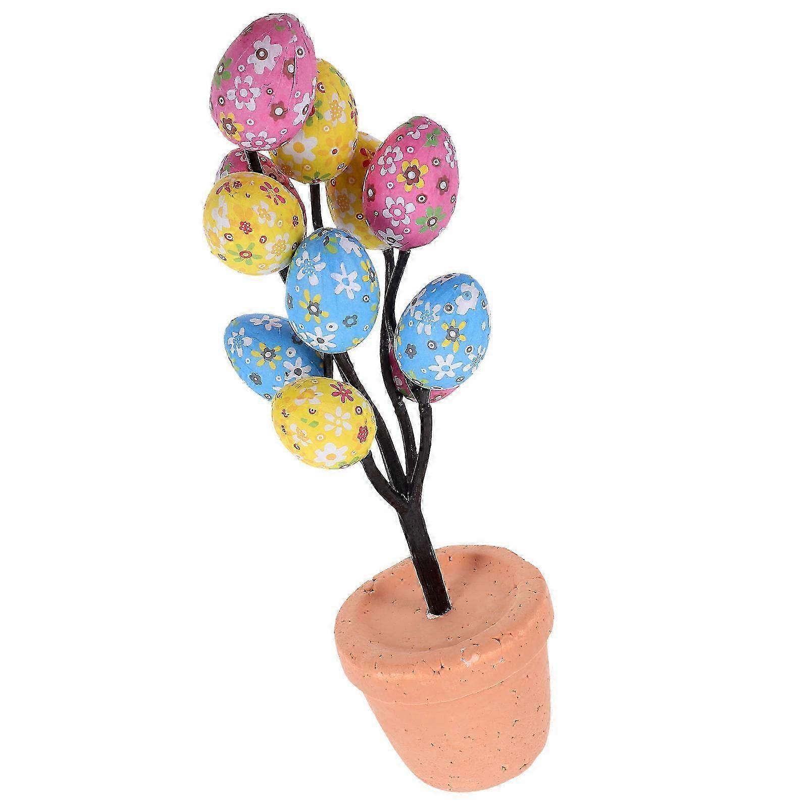 Easter Egg Bonsai Figurine for Decor Easter Table Decoration Goat