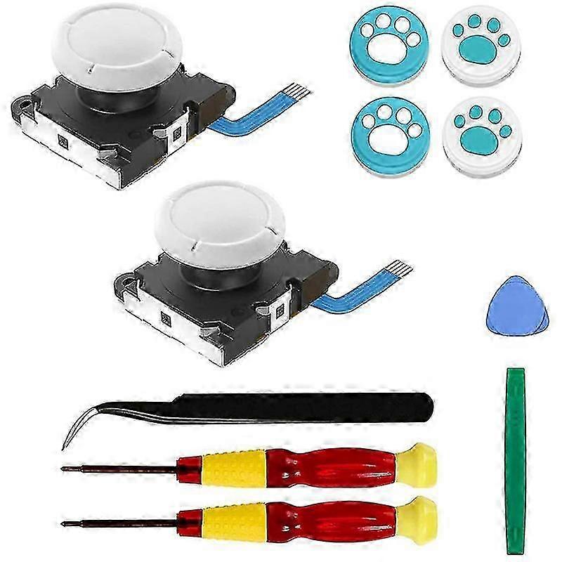 2-pack Replacement Analog Thumbstick Joystick Part for Switch Lite Joy-con Controller with Repair Kit