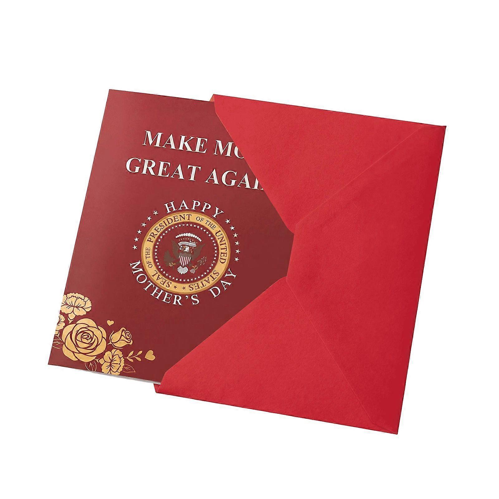 Pratande mors dag-kort, gör mors dag fantastisk igen, spelar upp roligt Trump-röstmeddelande-hälsningskort, present till mamma