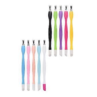 Juego de 15 tenedores para piel muerta, herramientas de manicura para decoración de uñas, de plástico duradero.