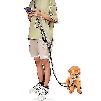 Hands-Free Reflective Crossbody Dog Leash, 7.5ft Nylon Rope for Walking & Running