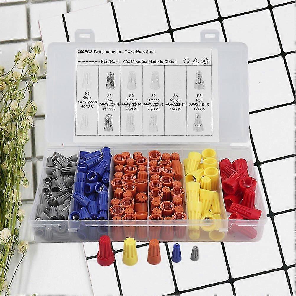 Assorted Crimp Terminal Connector Electrical Spade Set 200Pcs for Reliable Connection