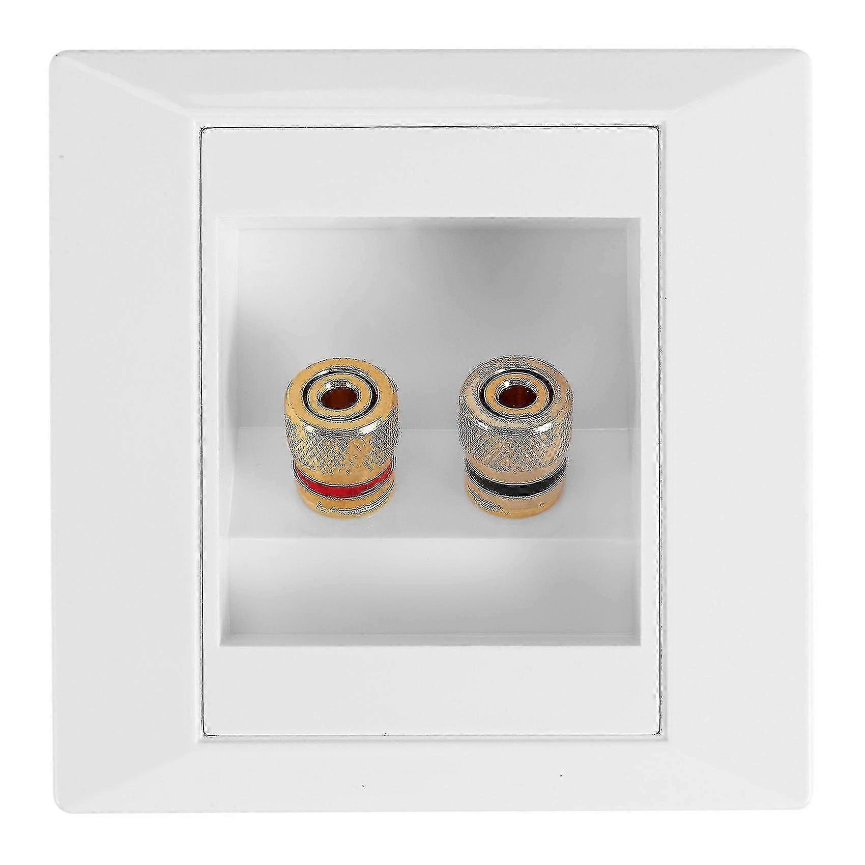 Wall Socket Connection Port With 2 Jack Speaker White