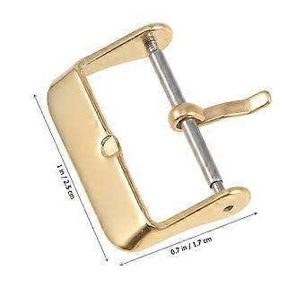Fecho de relógio em aço inoxidável dourado para uso em relógios, 1 peça, fivela de pulseira durável.