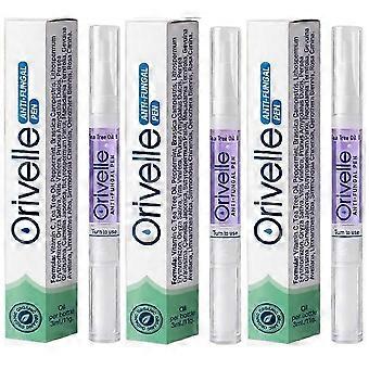 Kit com 1 a 3 canetas para tratamento de fungos nas unhas, inclui óleo de melaleuca, eficaz para reparar unhas danificadas e com fungos.