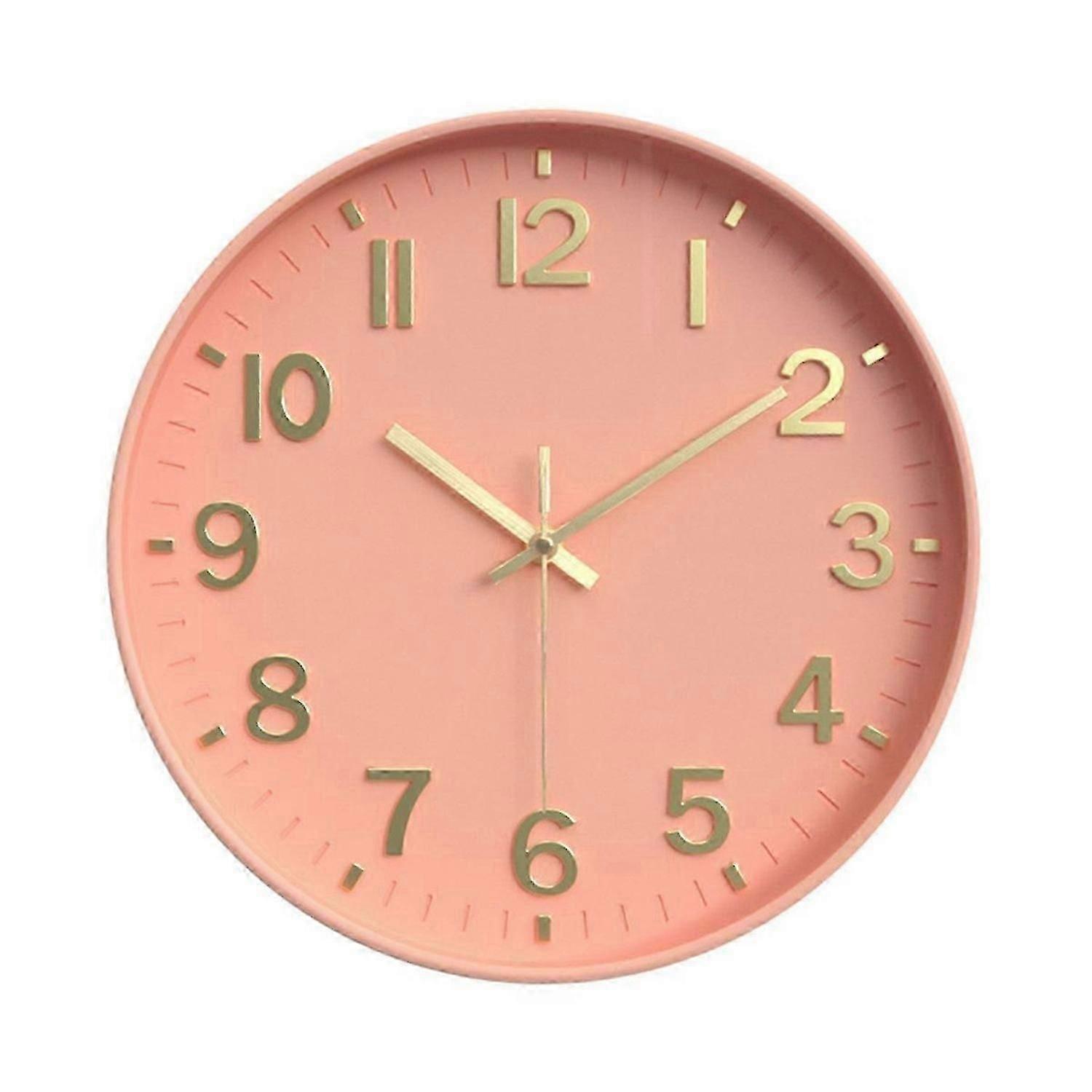 Silent Modern Clock compatible with Wall, 3D Numbers Wall Clock Colour 3
