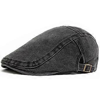 Men's Washed Cotton Ivy Flat Cap  Adjustable Buckle Newsboy Driving Hat, Lightweight Breathable Vintage Style for Golf, Travel, Outdoor & Everyday,l