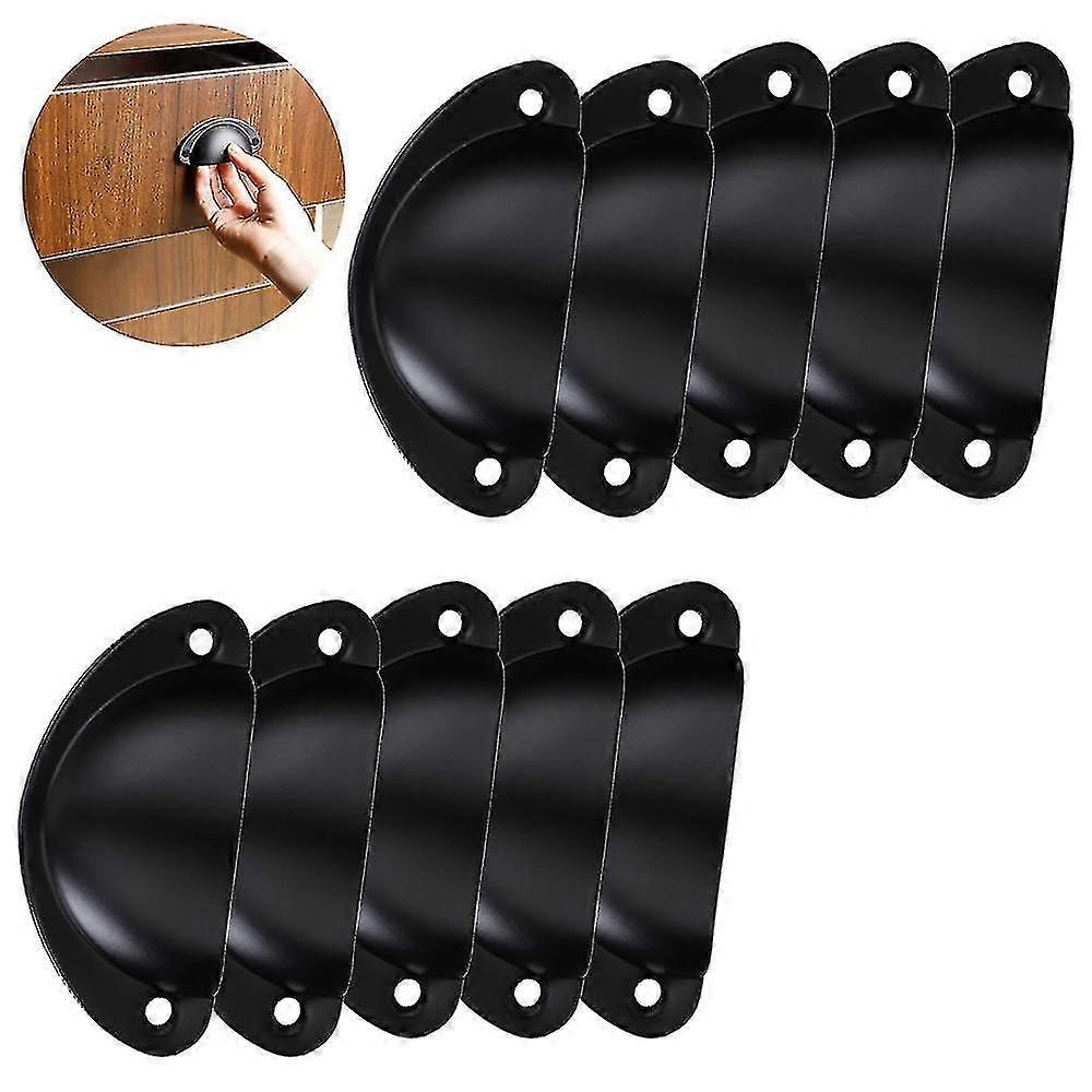 20 Pack 65mm Hole Spacing Vintage Style Pulls Cup Pull Handles Knobs Black