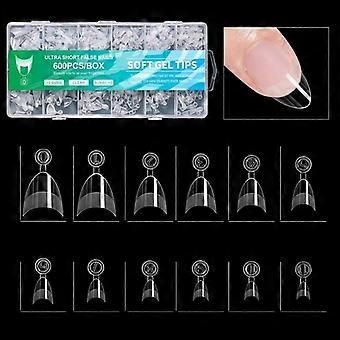 600pcs Short Half Cover Nail Extensions Lightweight And Practical Nail Tips Suitable For Daily And Special Occasion