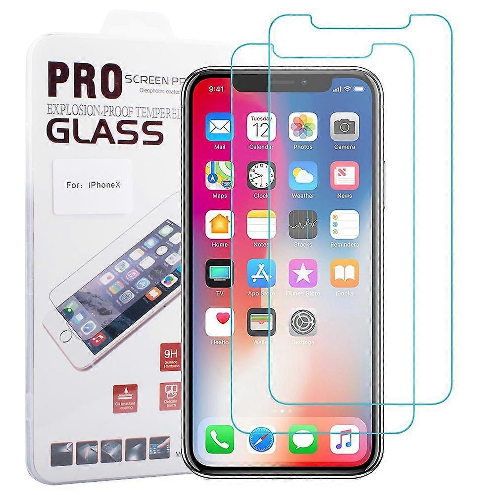 Compatible iphone x tempered glass screen protector (2 pieces) Screen protector Mobile phone protector